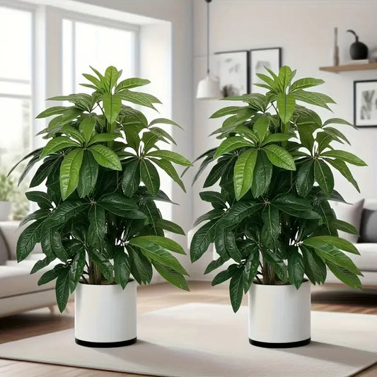 Purilite Select Large Artificial Money Tree – Realistic Green Faux Palm Plant for Outdoor Garden, Balcony, Porch, Wedding, and Party Decor - PuriLite