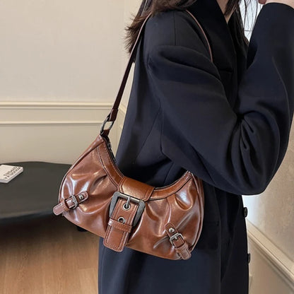 Purilite Select Y2K Retro Pleated Hobo Shoulder Bag