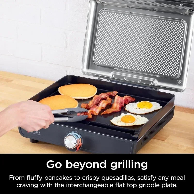Purilite Select Smokeless Indoor Grill & Griddle 14 Inch – Interchangeable Nonstick Plates, Compact Electric Cooking Grill for Home Kitchen - PuriLite