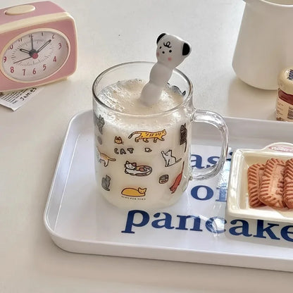 Purilite Select – Cartoon Ceramic Cup with Measurement Scale (Heat-Resistant, 1PC)