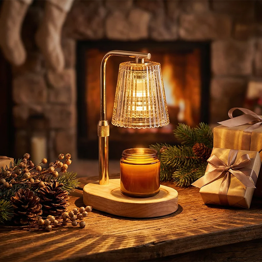 50WCandle Warmer Lamp with Timer Dimmable Candle Lamp Warmer Glass Candle Warmer Adjustable Candle Light Cozy Bedroom Home Decor - PuriLite