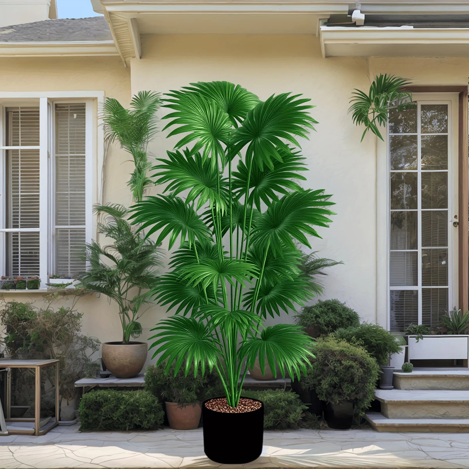 Purilite Select 43.3-Inch Artificial Palm Tree – Large Faux Tropical Plant for Indoor Outdoor Home and Event Decor (No Pot) - PuriLite