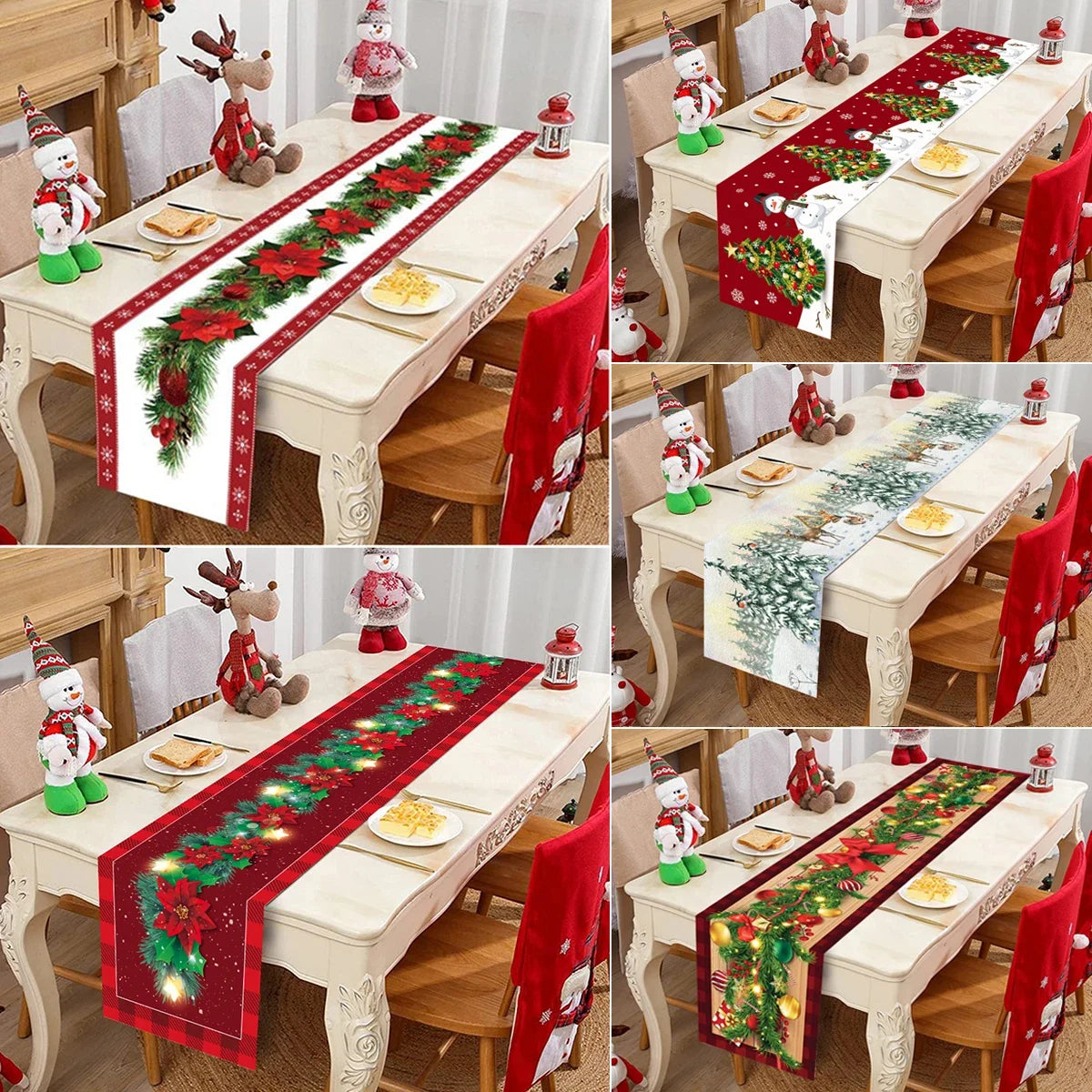 Purilite Select Christmas Table Runner Cloth – Festive Merry Christmas Table Décor for Home 2024 | Elegant Tablecloth for Xmas, Navidad, and New Year 2025