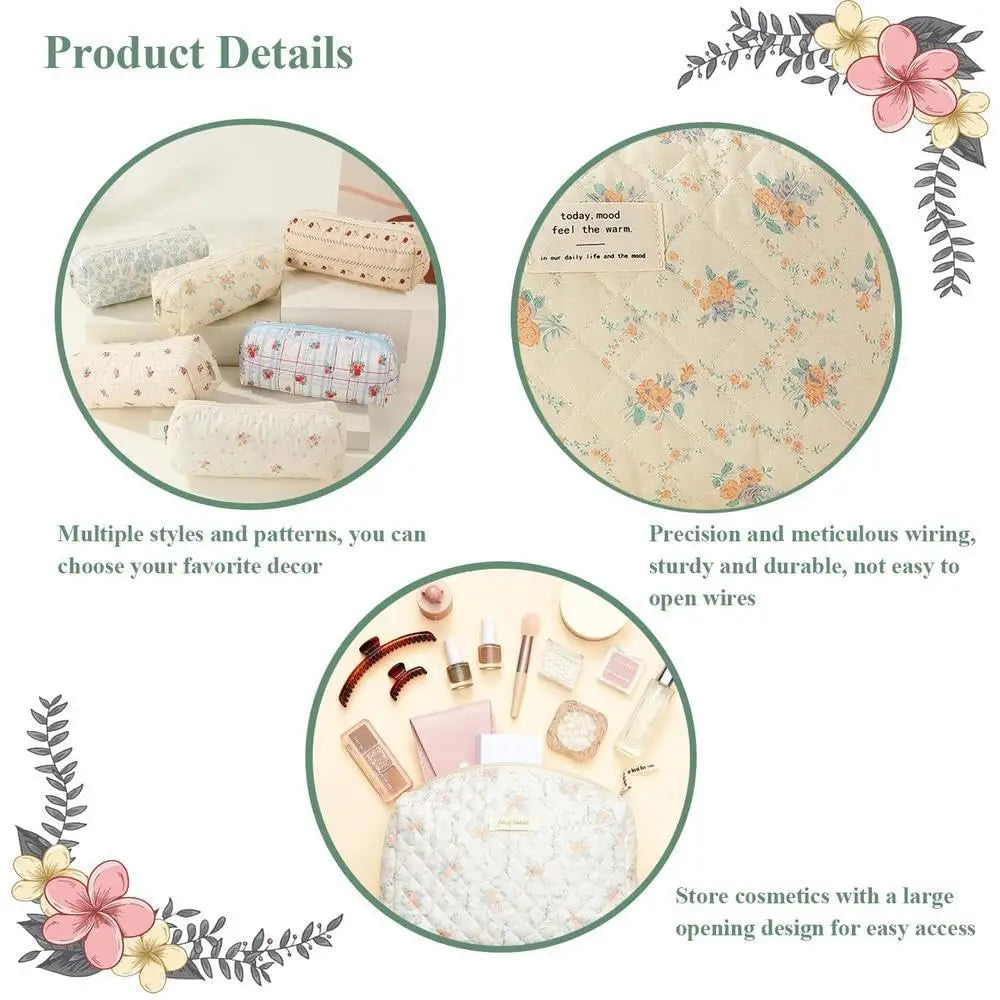 Purilite Select Quilted Cotton Makeup Bag