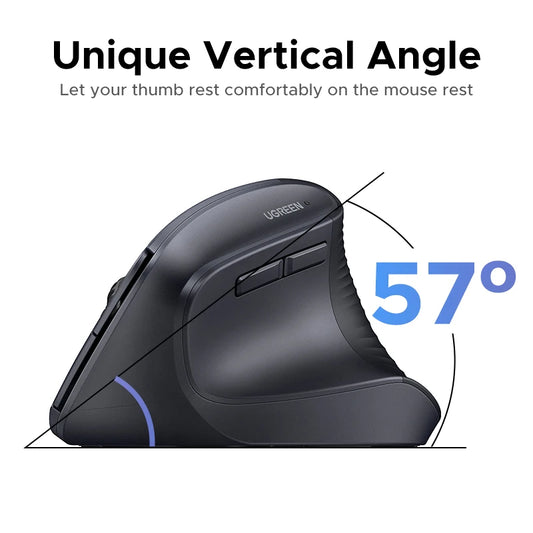 🖱️ Purilite Select – Vertical Wireless Ergonomic Mouse 2.4G