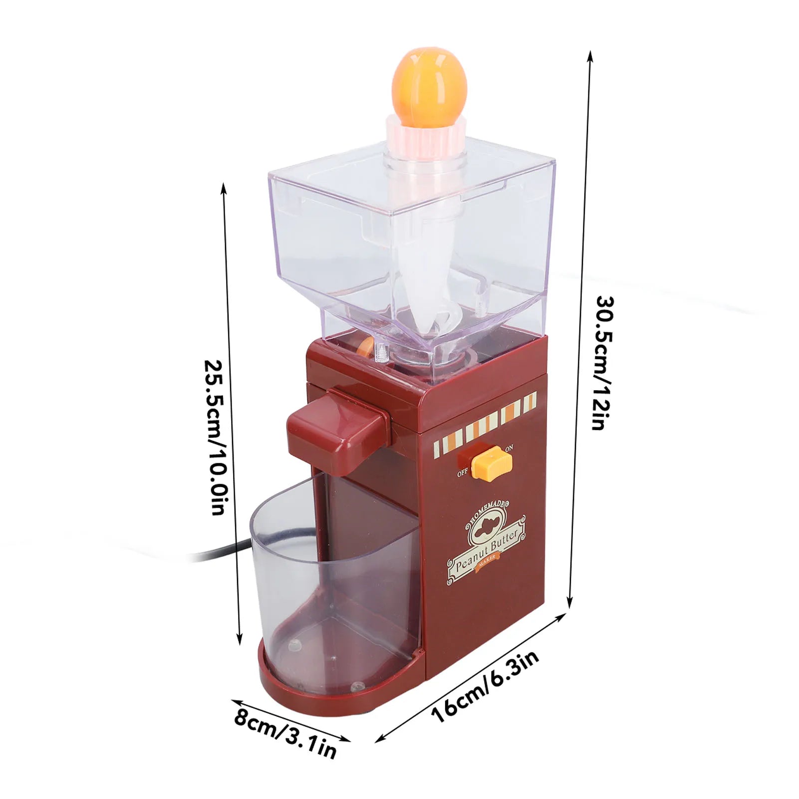 Machine Anti Slip Base Funnel Shaped Bin Safe and Healthy Sesame Sauce Mill Detachable Grinding Disk for Almonds - PuriLite