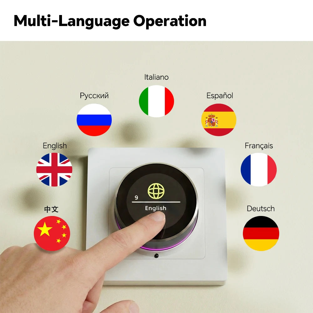 WiFi Smart Knob Thermostat For Water Gas Boiler Electric Heating Temperature Controller Works With Tuya Alexa Google Home