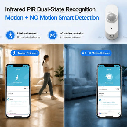 TUYA WiFi Smart PIR Motion Sensor With Light Detector Option Temperature Humdity Detection Smart Life Security Alarm Automation