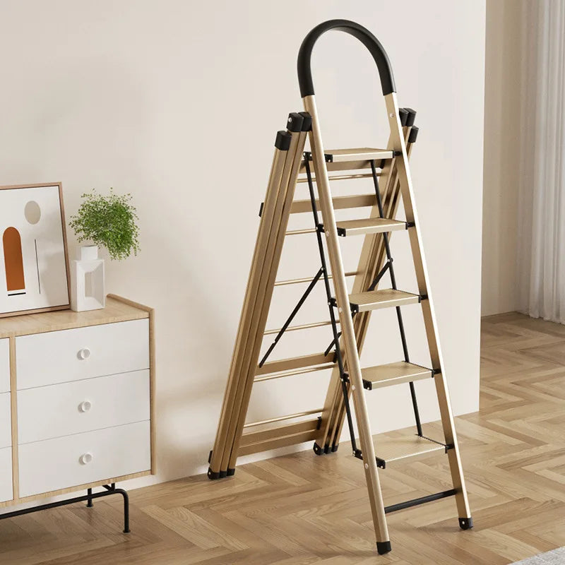 Purilite Select Folding Aluminum Ladder Drying Rack – Dual-Purpose Step Ladder & Clothes Airer – Heavy-Duty 150kg Load Laundry Ladder