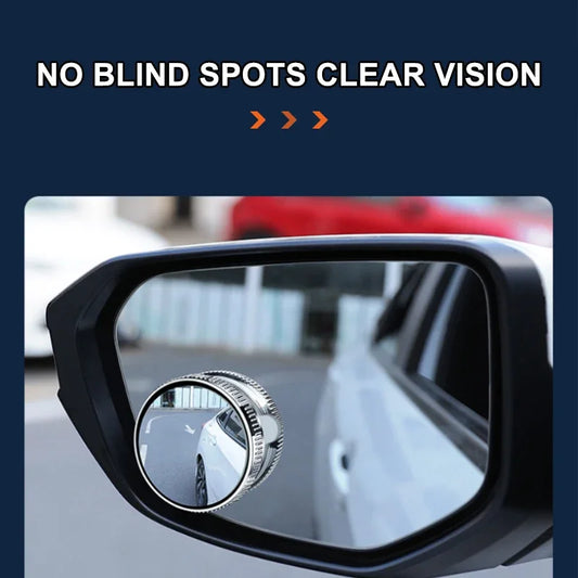Purilite Select 2PCS 360° Blind Spot Mirror for Cars, HD Wide Angle Convex Rearview Mirror, Adjustable Suction Cup Parking Safety Side Mirror - PuriLite