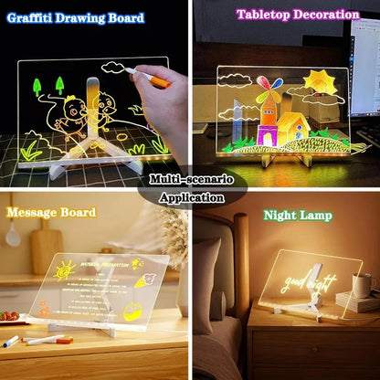 Purilite Select – Creative LED Note Board Night Light USB Rewritable Message Board with Warm Soft Light