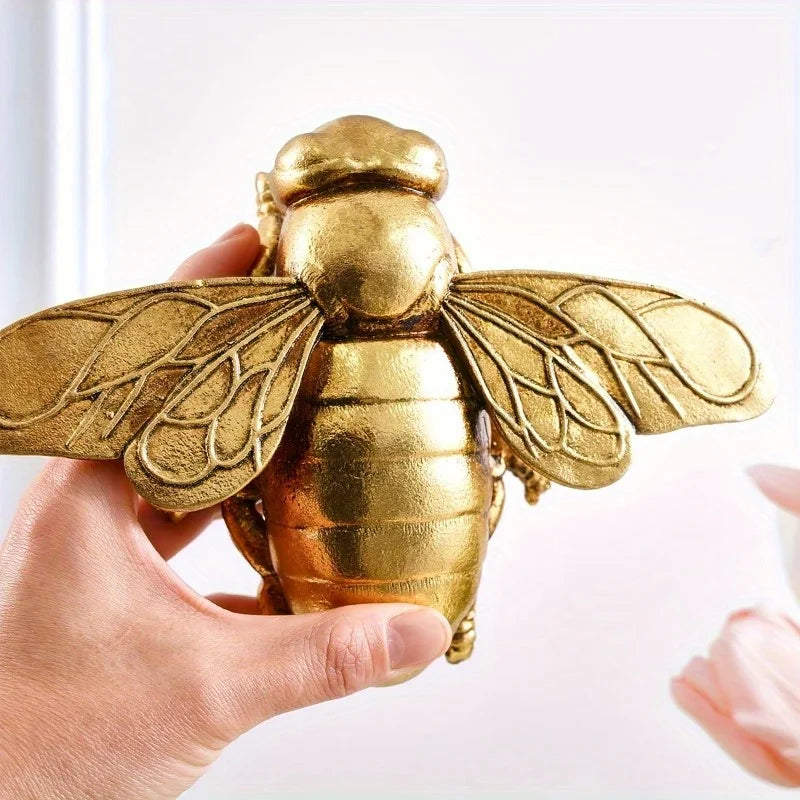 Purilite Select Golden Bee Wall Sculpture – Art Deco Resin Insect Wall Decor | Handcrafted Home & Gallery Decoration