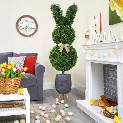 Purilite Select Artificial Bunny Garden Stakes – Faux Greenery Rabbit Outdoor Decor for Porch, Pathway, Yard, and Spring Display - PuriLite