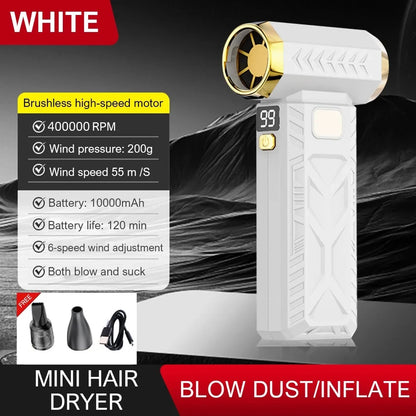 Purilite Select – 400000RPM Mini Turbo Jet Fan | 10000mAh Rechargeable Air Blower &amp; Dust Cleaner