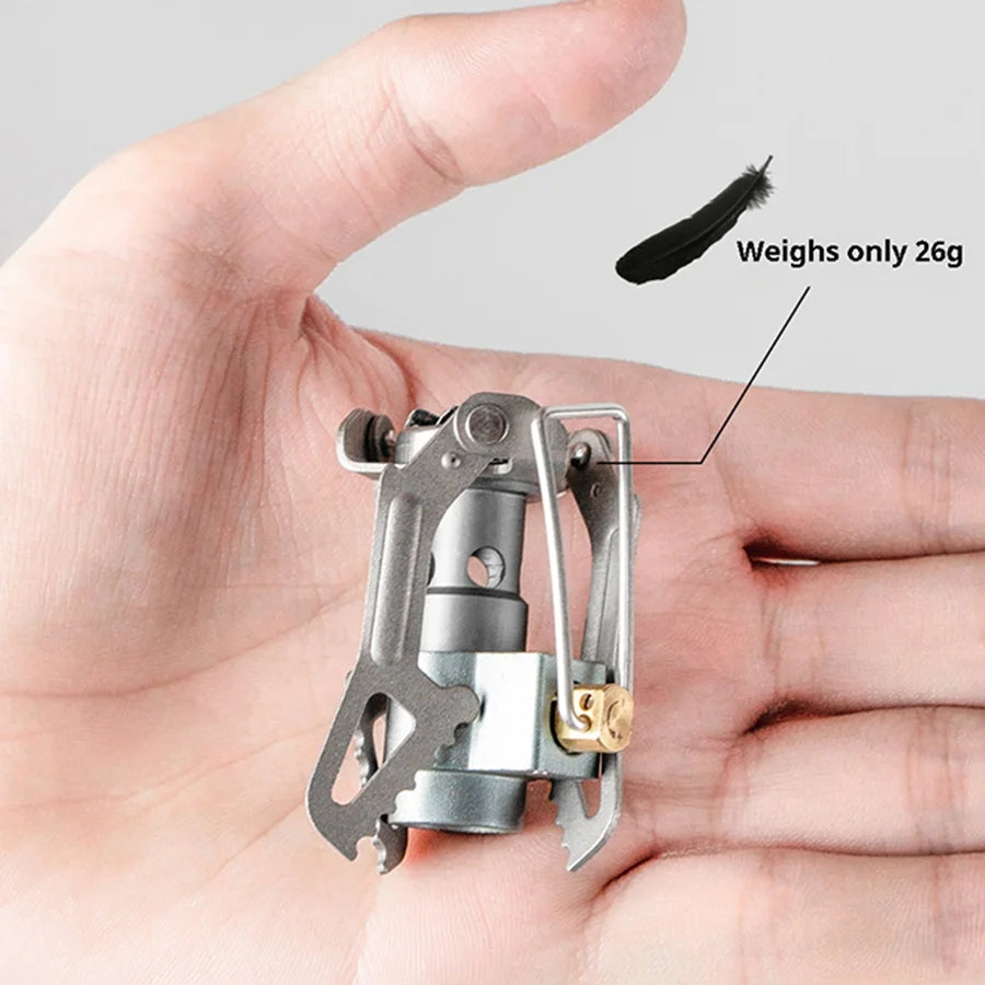 Purilite Select Portable Titanium Camping Gas Stove 2700W Ultra-Light Folding Backpacking Stove for Hiking, Camping & Outdoor Cooking
