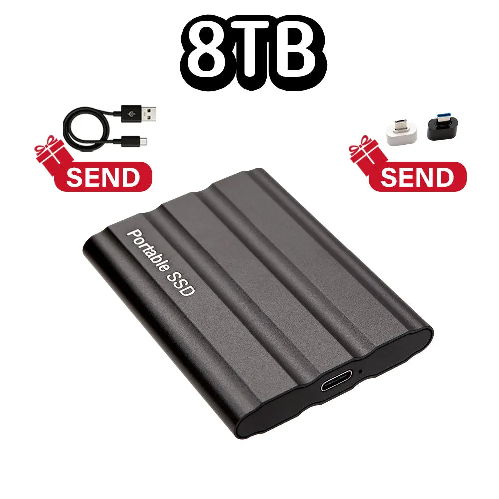 Purilite Select Portable External SSD USB 3.1 Type-C High-Speed Solid State Drive 1TB, 2TB, 4TB, 8TB, 12TB, 16TB, 32TB, 64TB & 128TB for Laptop, Desktop, Windows, macOS & Android