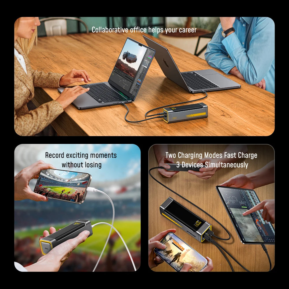Purilite Select “Future Starship” 240W 27,600mAh Power Bank with LED Display + 3FT USB-C Cable
