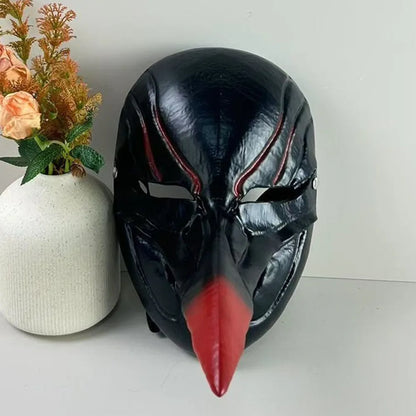 Purilite Select Halloween Red Bird Beak Mask Handcrafted Full Face Resin Cosplay Mask