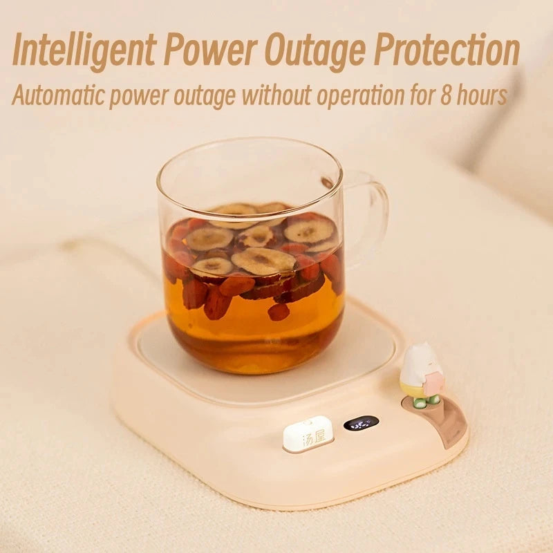 25W Coffee Mug Warmer Cup Heater Electric Hot Plate 4 Temperature Settings Warmer Cup Coaster for Tea Milk Water Heating Pad - PuriLite