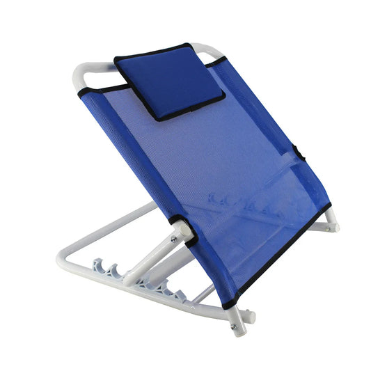 Purilite Select Adjustable Elderly Care Bed Backrest – Foldable Iron Support Frame with 5-Level Recline, PU Foam Cushion for Paralysis & Disabled Care - PuriLite