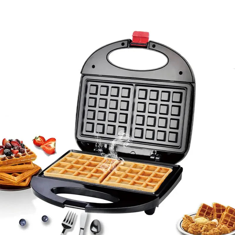 750W Nonstick Electric Waffle Maker Cooking Kitchen Appliances Non-stick Iron Pan Breakfast Waffles Machine Sandwich Maker Press - PuriLite