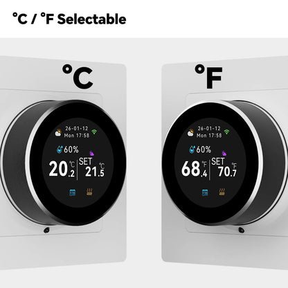 WiFi Smart Knob Thermostat For Water Gas Boiler Electric Heating Temperature Controller Works With Tuya Alexa Google Home