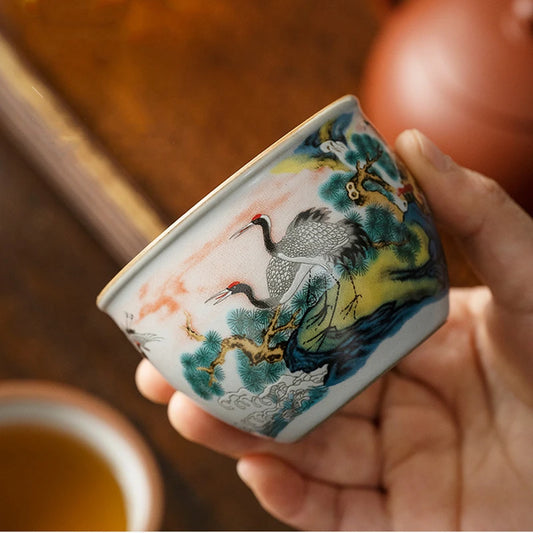 Purilite Select™ Handcrafted Ru Kiln Ceramic Tea Cup – 130ml