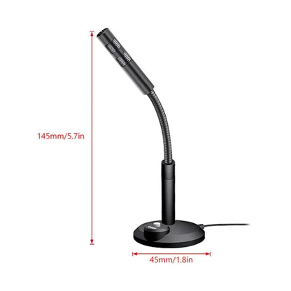 Purilite Select | USB Desktop Microphone | 3.5mm + USB Omnidirectional PC Mic | Gooseneck Condenser Mic for Gaming, Recording, Chatting & Meetings