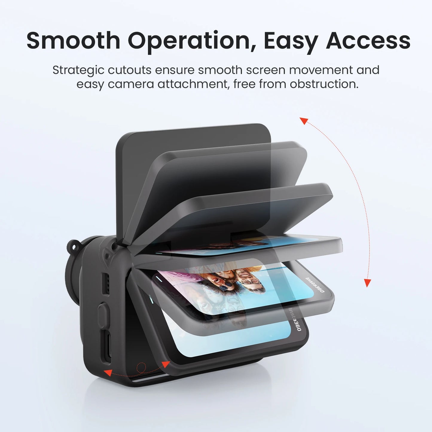 Purilite Select Silicone Protective Case – Anti-Loss Strap Go Ultra Protective Case with Detachable Lens Cap – Full Body  Shockproof Camera Cover