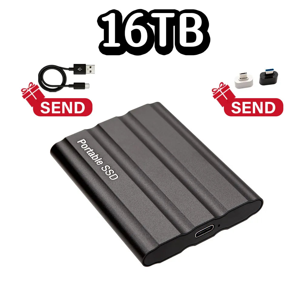 Purilite Select Portable External SSD USB 3.1 Type-C High-Speed Solid State Drive 1TB, 2TB, 4TB, 8TB, 12TB, 16TB, 32TB, 64TB & 128TB for Laptop, Desktop, Windows, macOS & Android