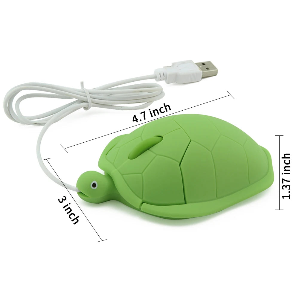 Purilite Select Wireless 2.4G Turtle Mouse – Cute Creative Portable Anti-Slip Optical Mouse for Kids & Office Use | 1600 DPI Plug & Play
