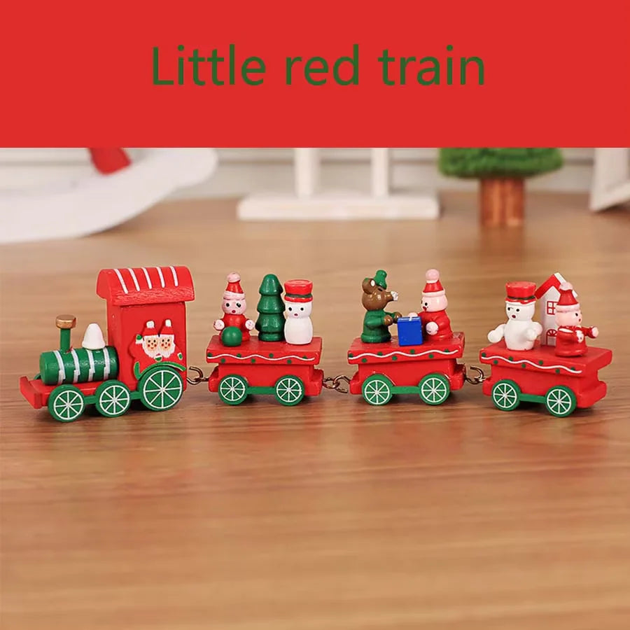 Purilite Select Wooden Christmas Train Ornament – Classic Holiday Tabletop Decoration & Christmas Gift