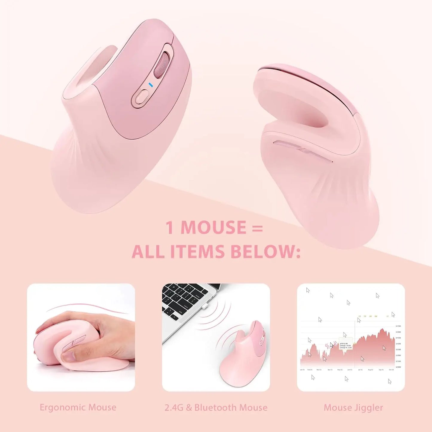 Purilite Select Ergonomic Vertical Bluetooth Mouse