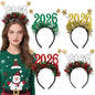 Purilite Select 2026 Christmas Star Color Strip Headband – Creative New Year’s Eve Party Accessory | Festive Digital Holiday Hairband for Women