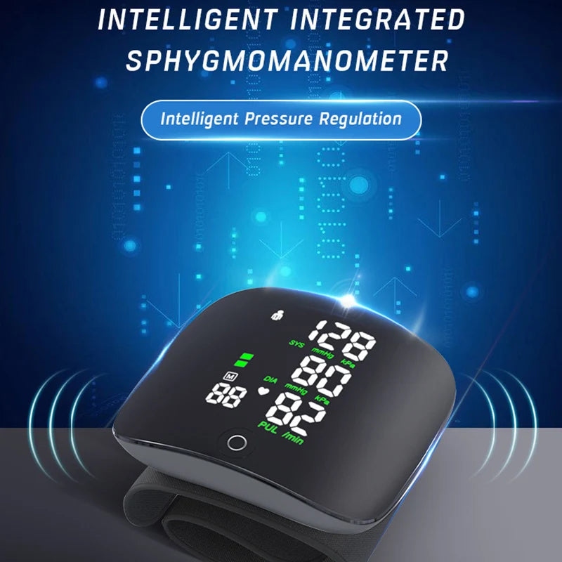Purilite Select Digital Wrist Blood Pressure Monitor – Portable BP Monitor with Heart Rate Tracking, USB Powered, Easy-Read Display for Home Use - PuriLite