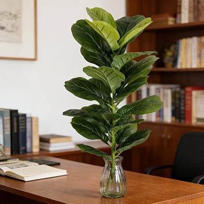 Purilite Select 85CM Artificial Ficus Lyrata Tree – Faux Fiddle Leaf Plant with 23 Leaves for Indoor Home, Office, Cafe, and Event Decor - PuriLite
