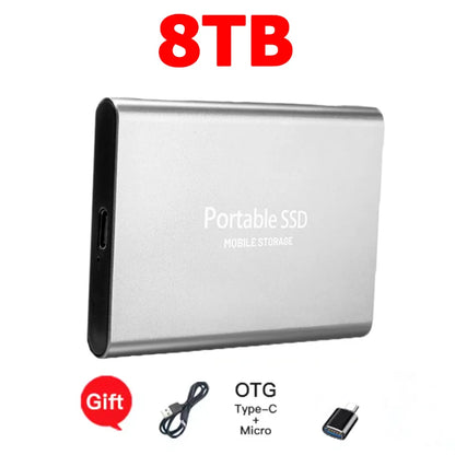 Purilite Select 16TB Portable SSD USB-C External Solid State Drive | High-Speed USB 3.1 Storage Drive for Laptop, Desktop, Mac & Android File Backup