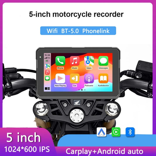 Purilite Select 5/7 Inch CarPlay Motorcycle Wireless CarPlay Android Auto AirPlay Display Screen