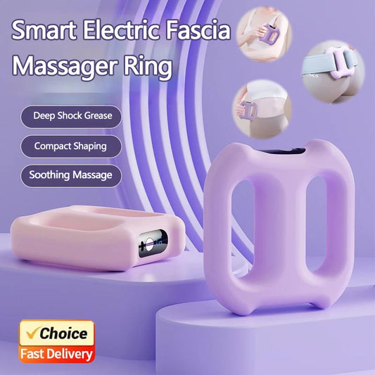 Electric Fascia Ring Massager Full Body Slimming Deep Tissue Vibration Massage with Belt Adjustable Customized Therapy - PuriLite