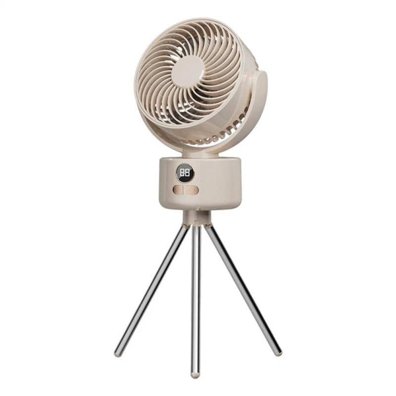 Purilite Select – 3600mAh Rechargeable Camping Fan with Tripod &amp; Auto Head-Shaking