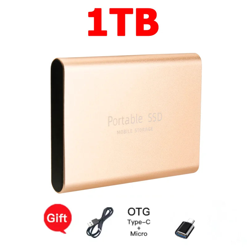 Purilite Select 16TB Portable SSD USB-C External Solid State Drive | High-Speed USB 3.1 Storage Drive for Laptop, Desktop, Mac & Android File Backup