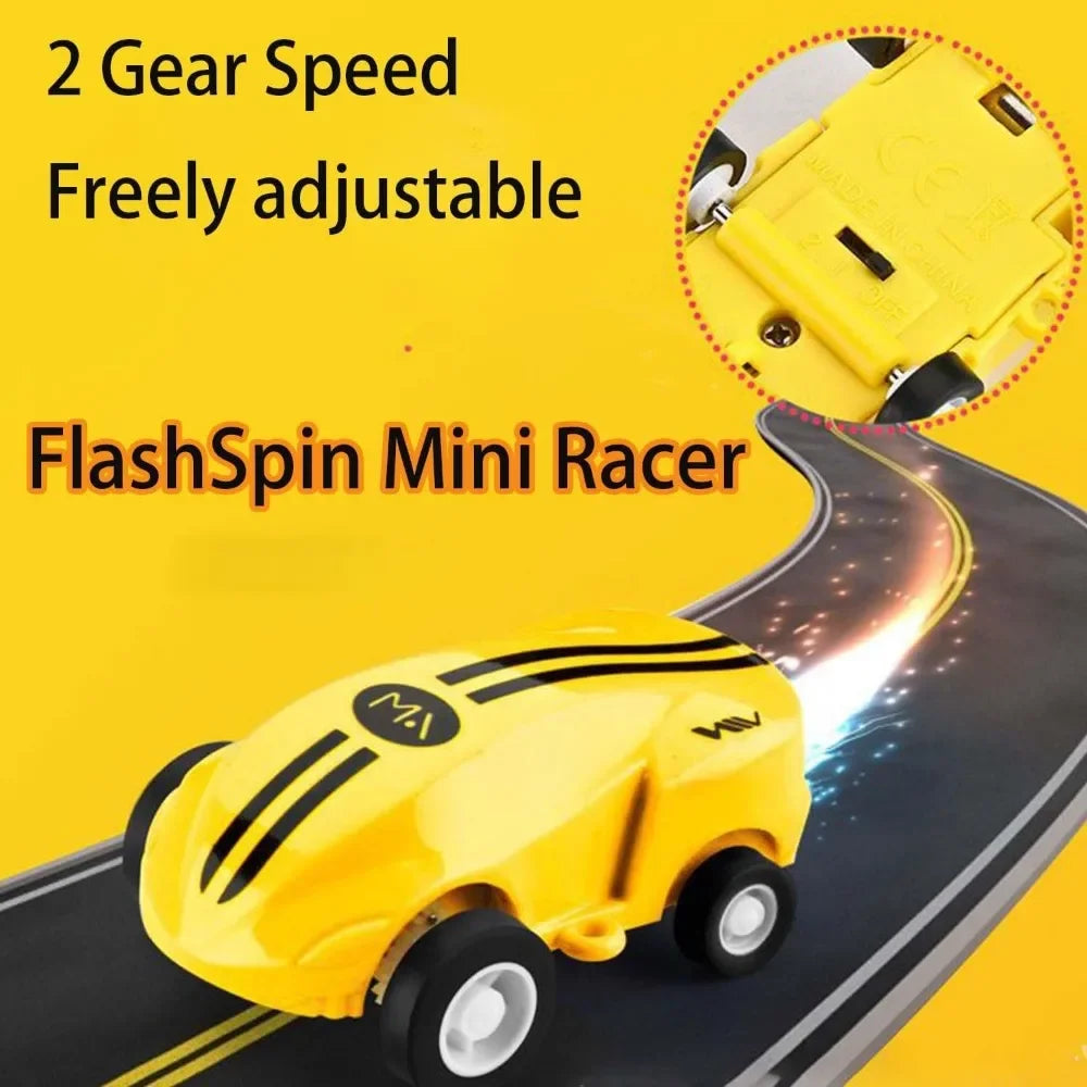 Purilite Select Small Pocket 360° Rotation Stunt Racing Car Mini High-Speed Kids Toy with Lights