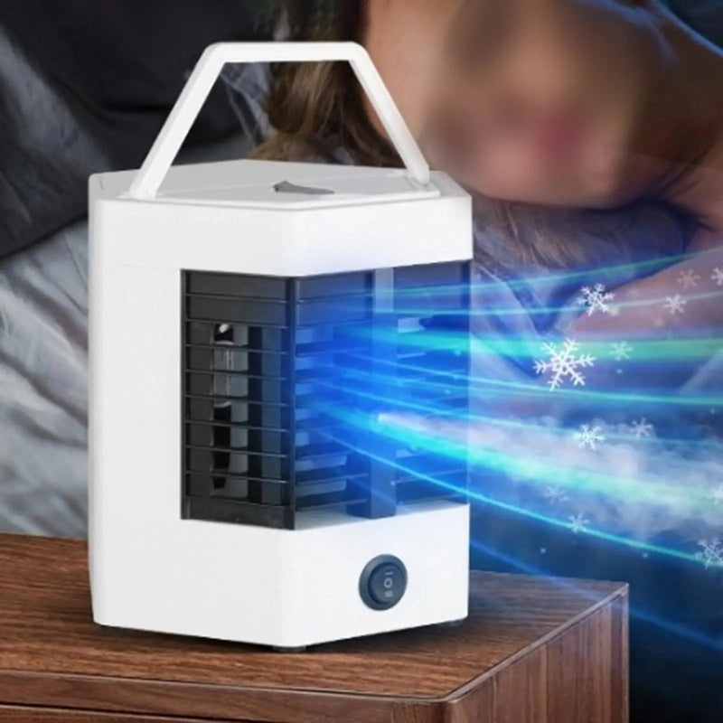 Purilite Select™ USB Mini Air Conditioner Cooler Fan – 2-Gear Cooling, Humidifier &amp; Atomizer