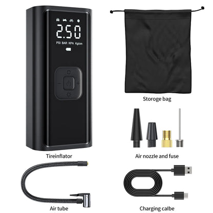 Purilite Select YIJU Wireless Air Pump – 150PSI Portable Electric Tire Inflator