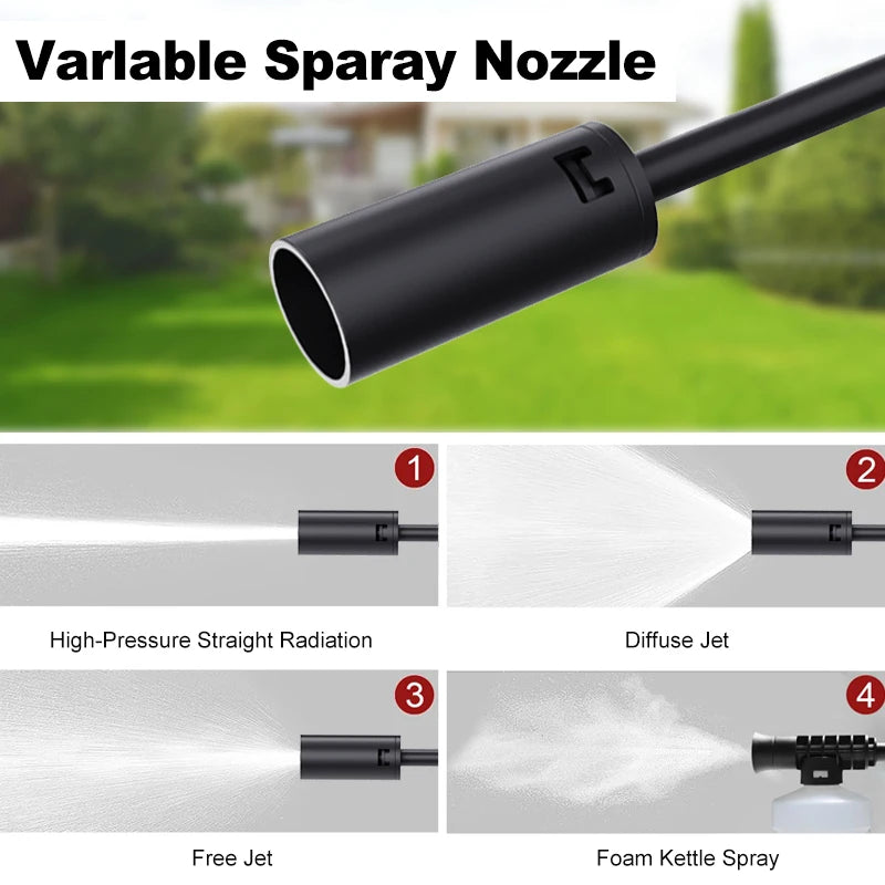 Purilite Select Cordless Pressure Washer | 600W Portable High-Pressure Car Wash Gun with 20000mAh Battery & Foam Sprayer
