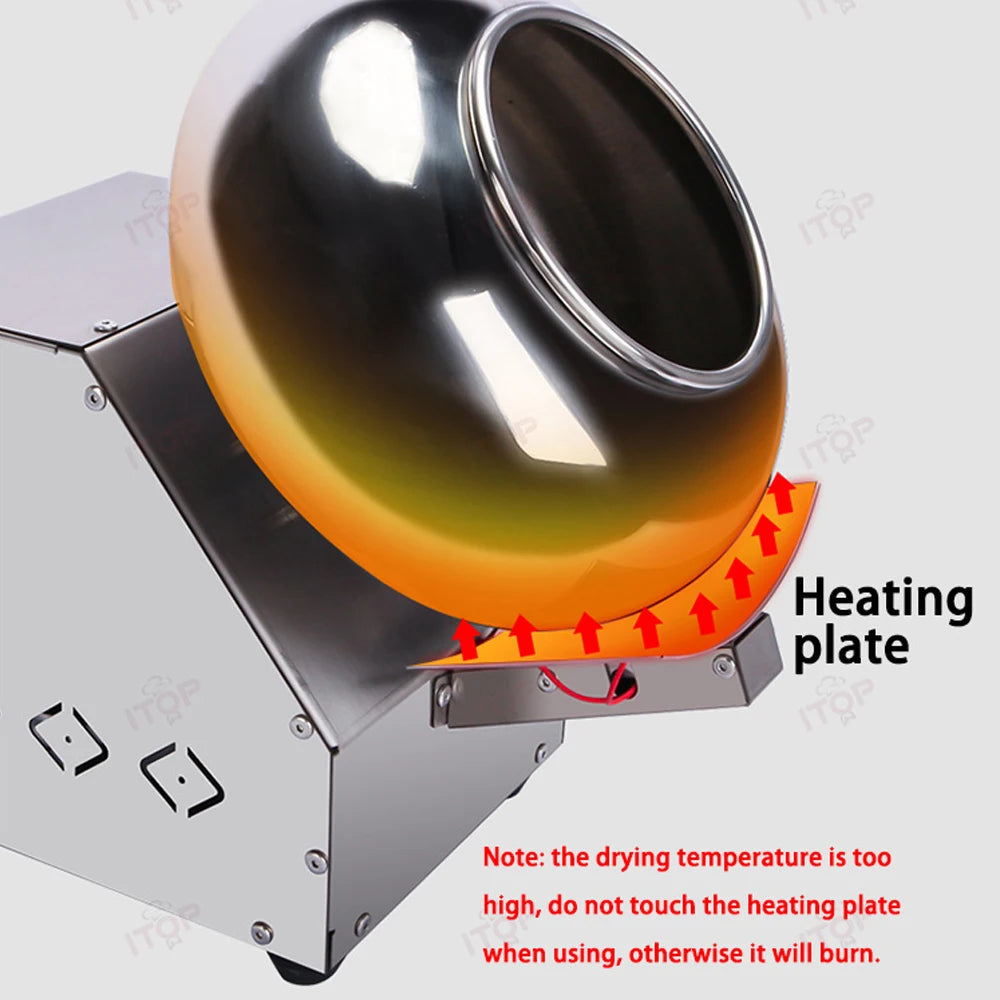 Purilite Select Chocolate Sugar Coating Machine | Commercial Candy Coater | 30cm Roller Dragee Polishing Machine - PuriLite