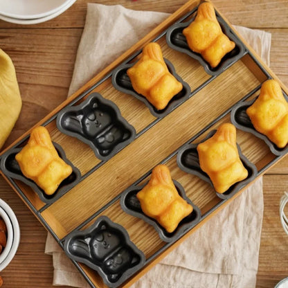 8-Cavity Squirrel Madeline Cake Mold Metal Jelly Dessert Baking Pan Heat Resistant Kitchen Pastry Bakeware Baking Supplies - PuriLite