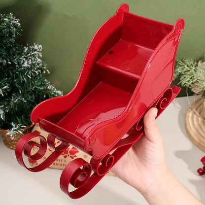 Purilite Select Christmas Sleigh Décor – Classic Red Miniature Sled Ornament | Elegant Xmas Tree Hanging Decoration & Holiday Home Display Gift