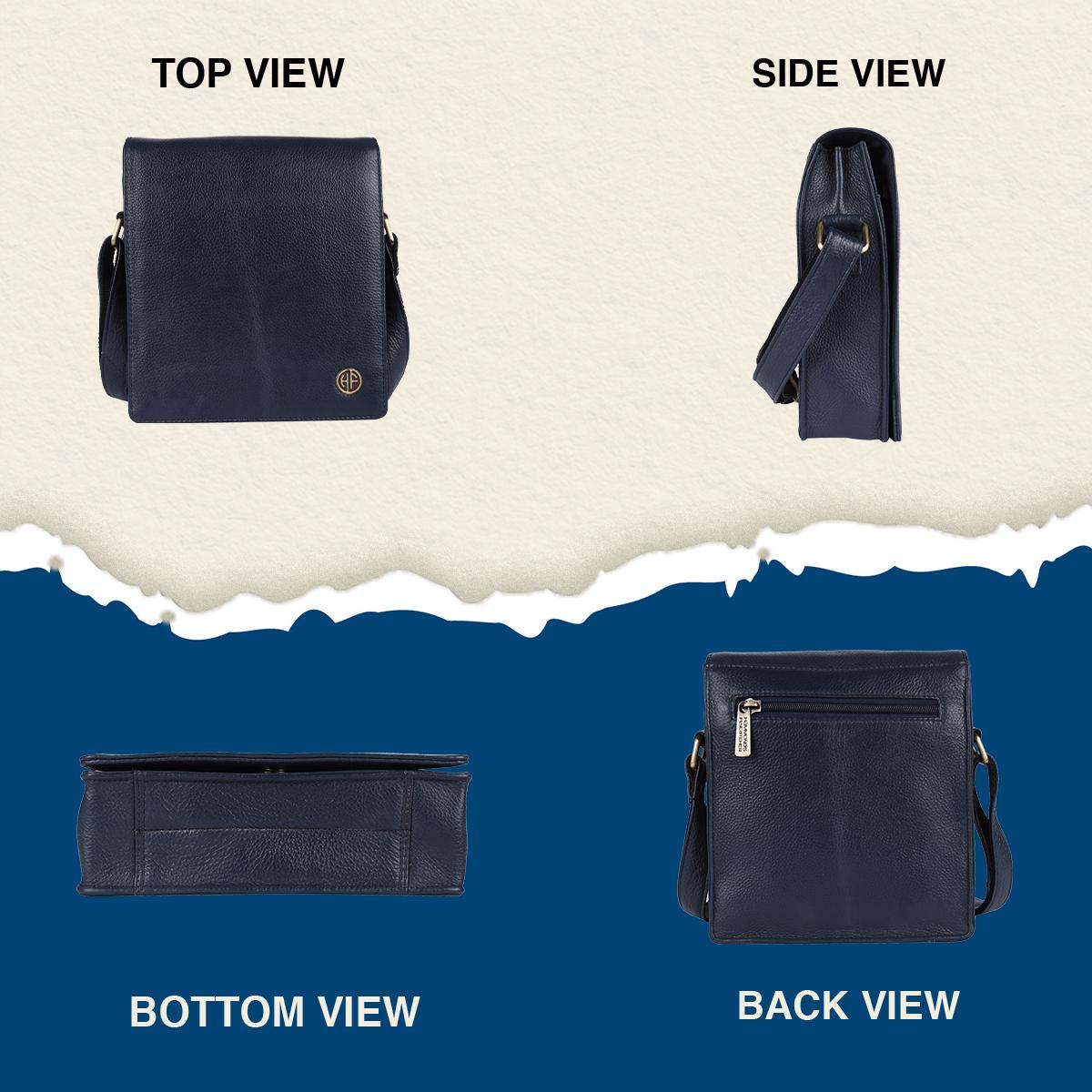 Hammonds SB1159 Premium Cow Leather Men’s Sling Bag | Genuine Cow Leather Crossbody Bag | Stylish & Durable Messenger Bag | Travel & Everyday Use - PuriLite