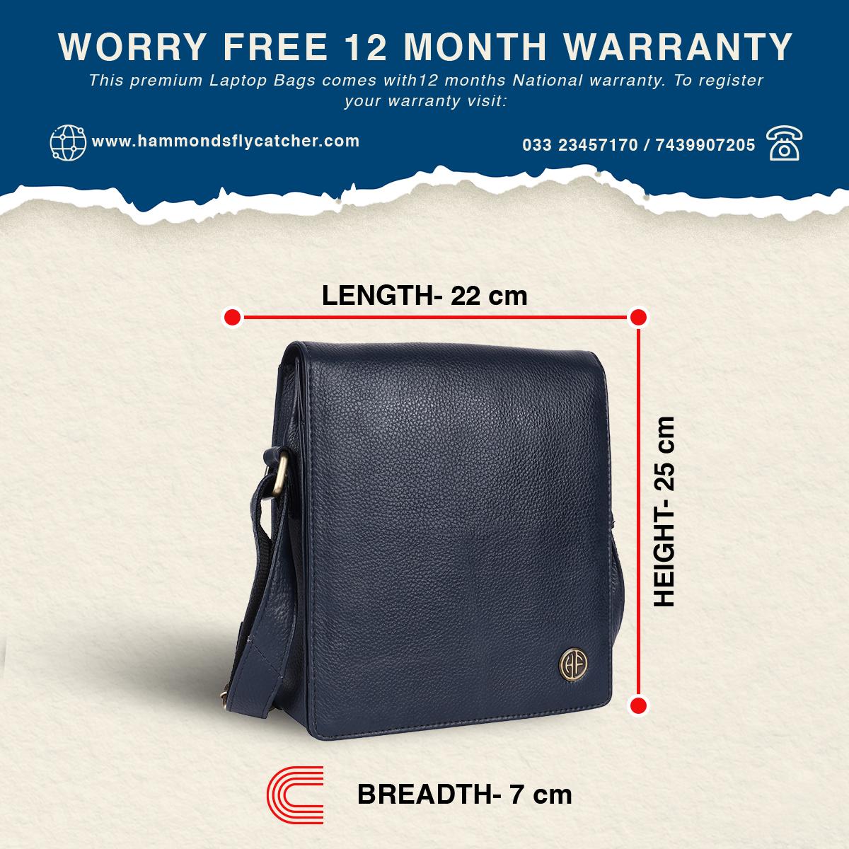 Hammonds SB1159 Premium Cow Leather Men’s Sling Bag | Genuine Cow Leather Crossbody Bag | Stylish & Durable Messenger Bag | Travel & Everyday Use - PuriLite